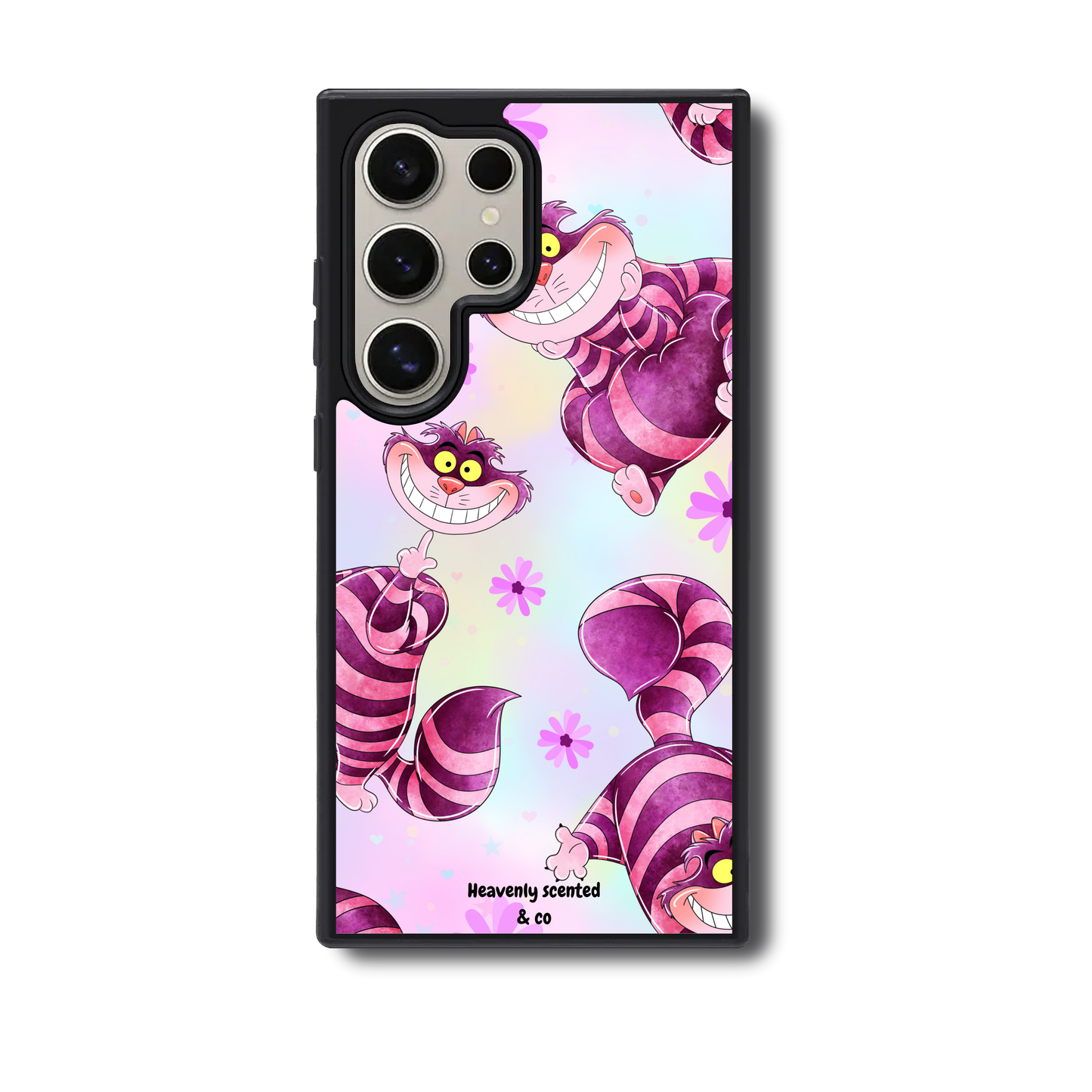 Purple crazy cat Samsung case