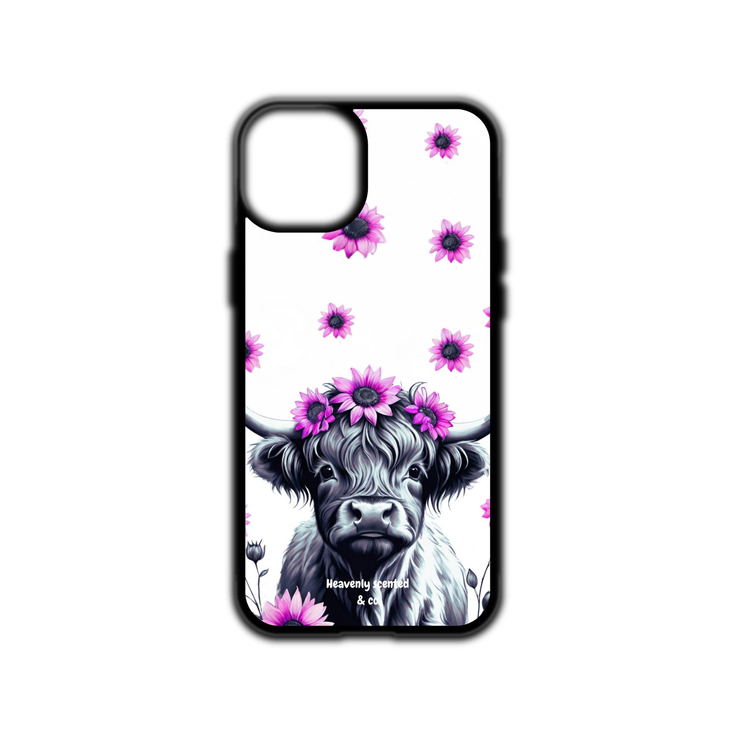 Floral highland iPhone case