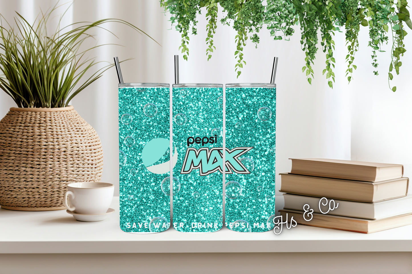 Teal Pepsi max tumbler