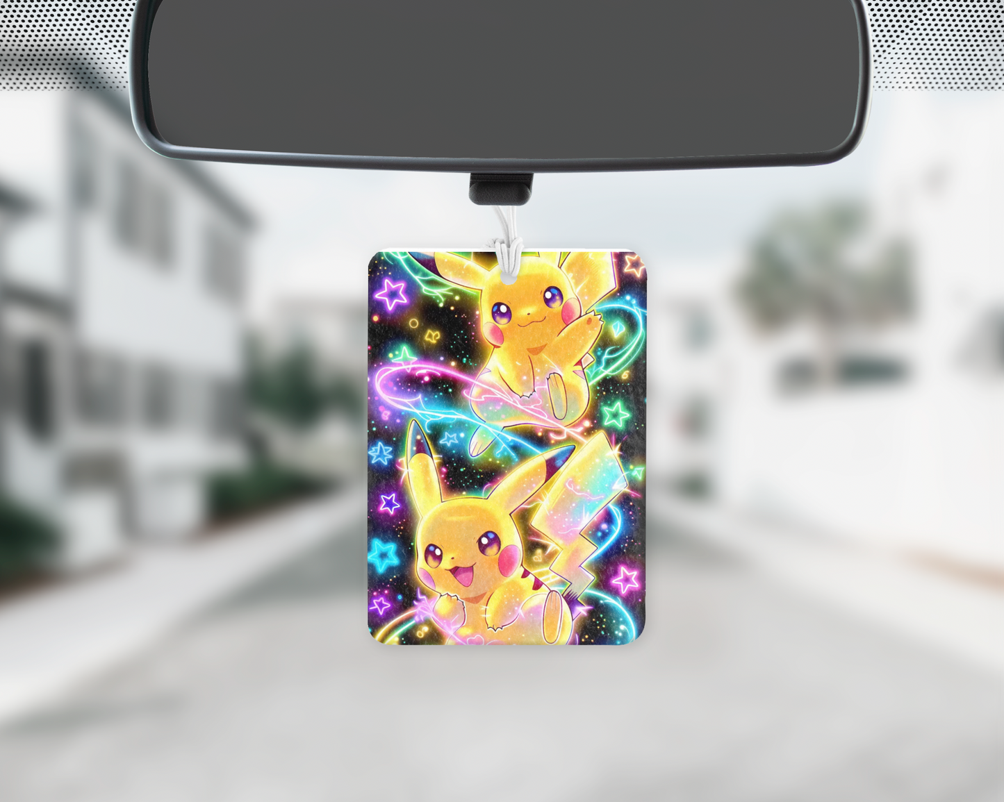 Neon Poki car freshie