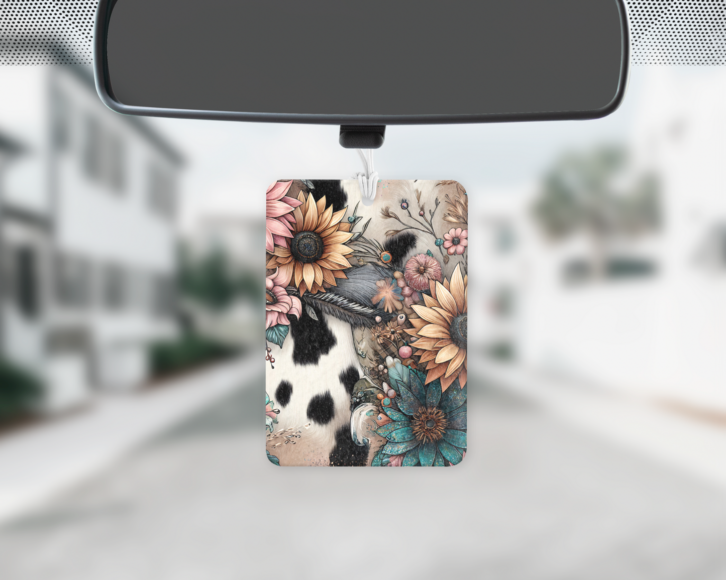Cow fur mix car freshie