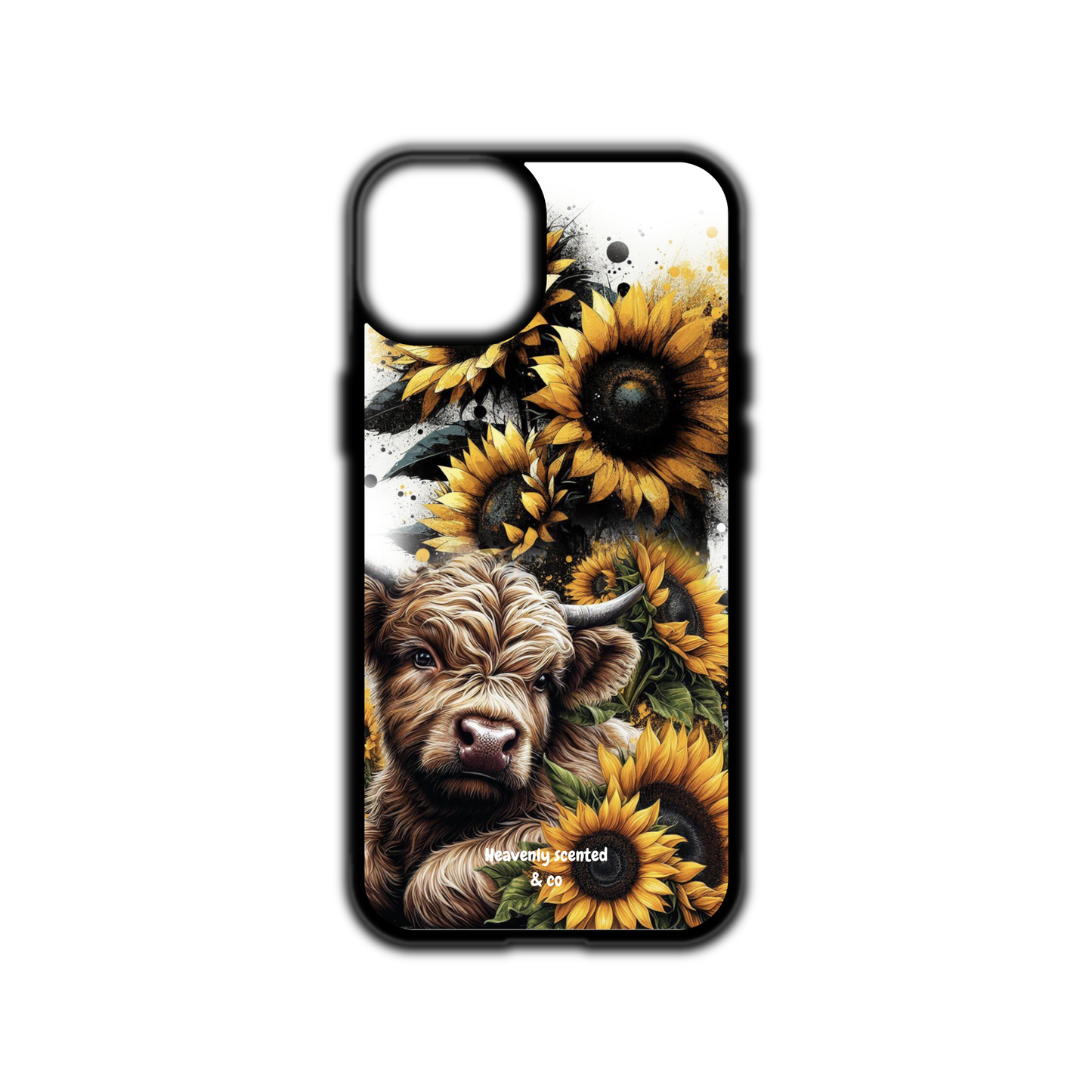 Baby sunflower highland iPhone case