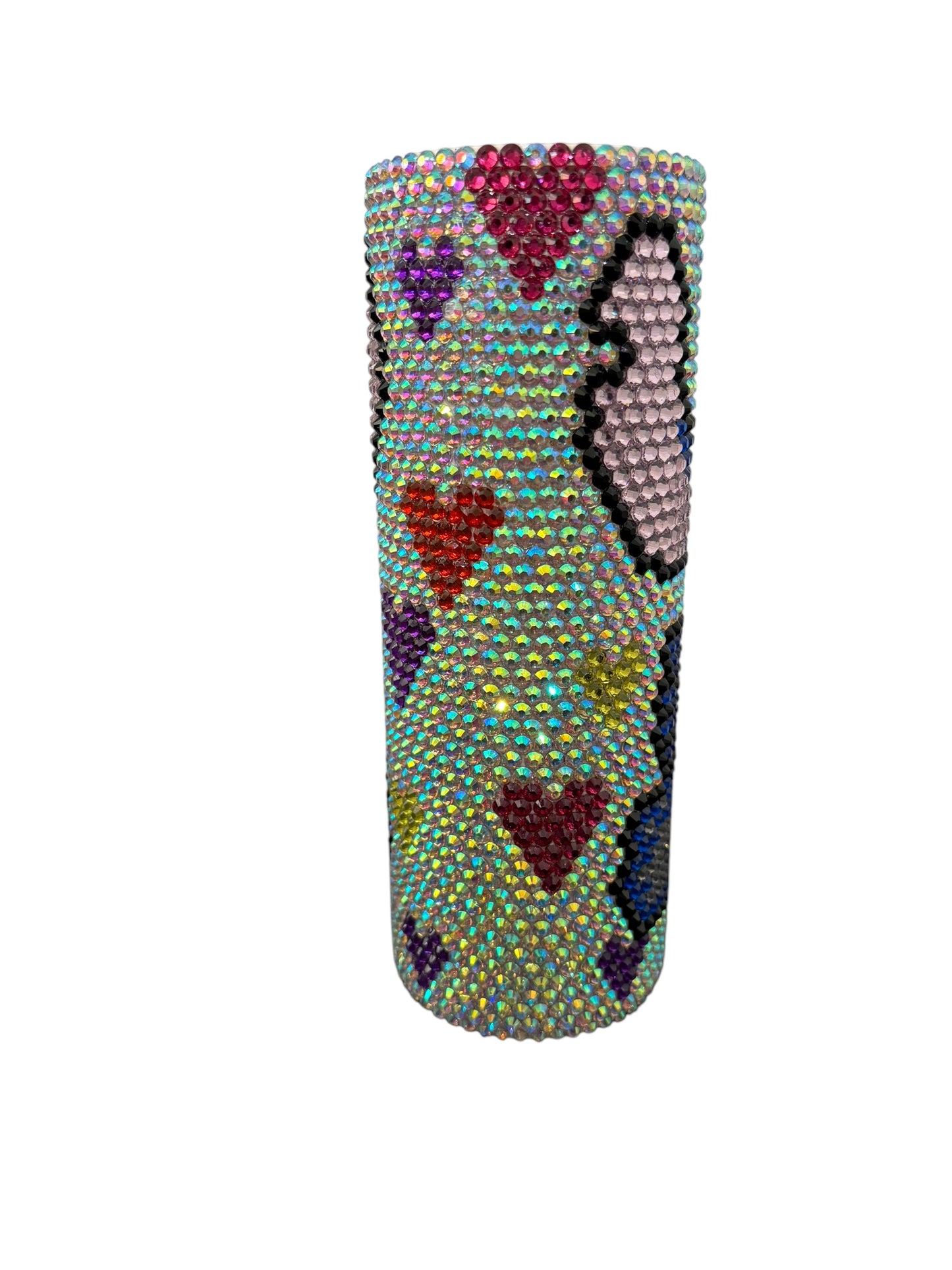 Blue alien rhinestone tumbler