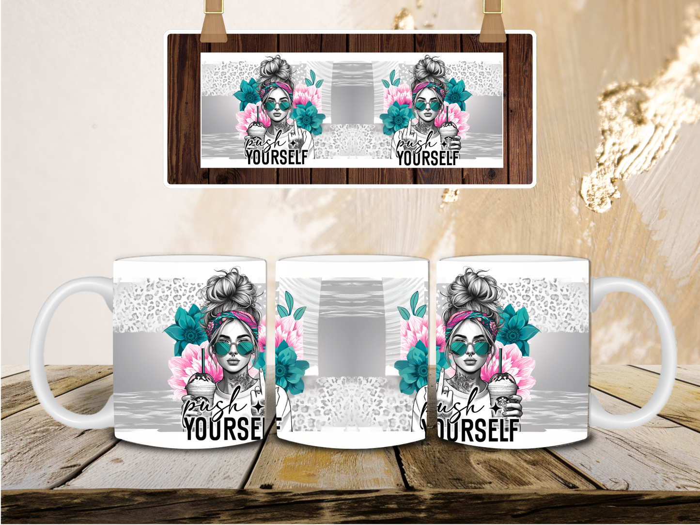 Push yourself mug