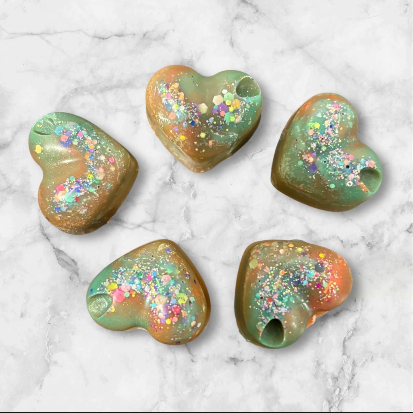 Mini heart wax melts