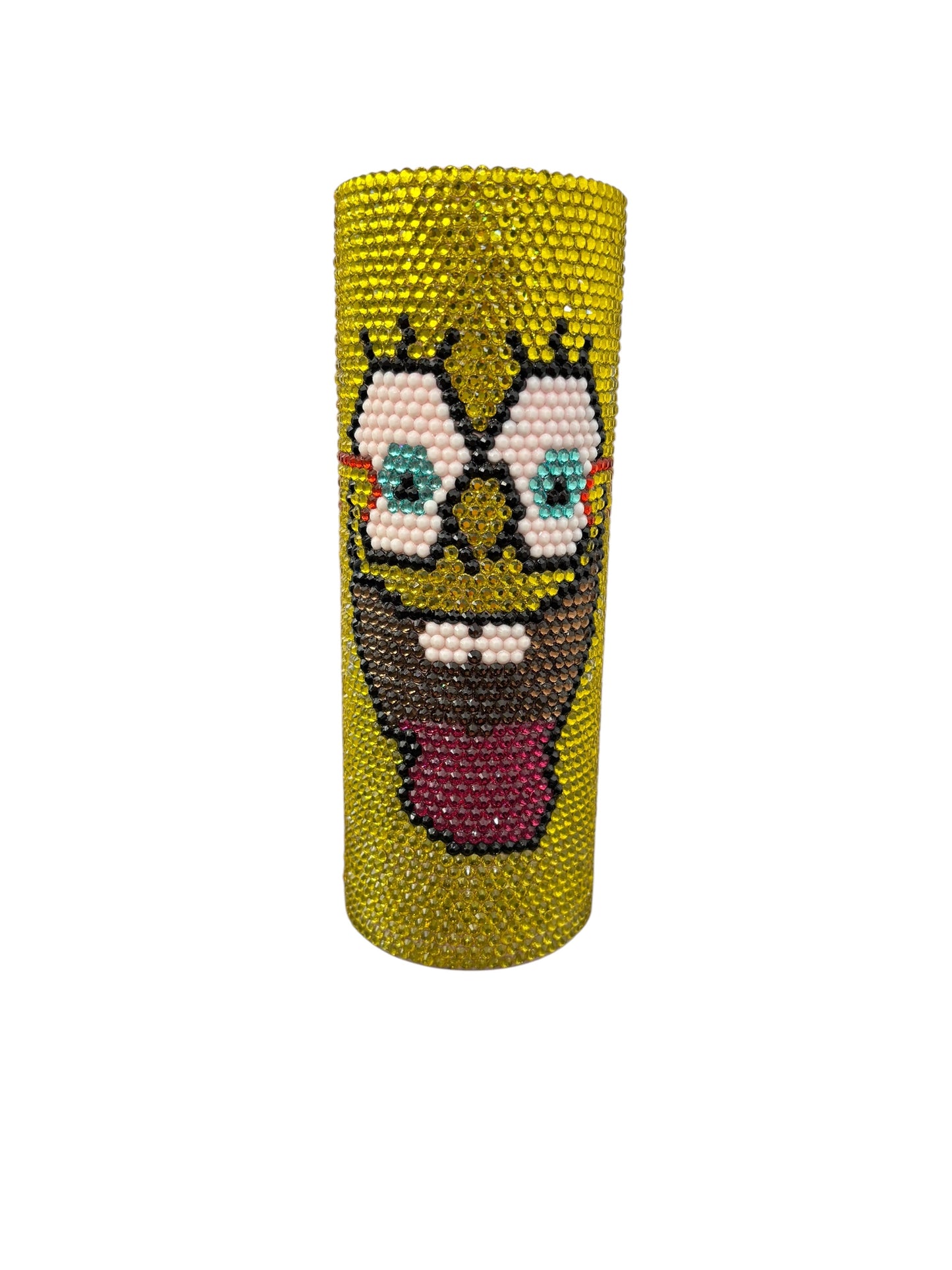 Sponge and star rhinestone tumbler