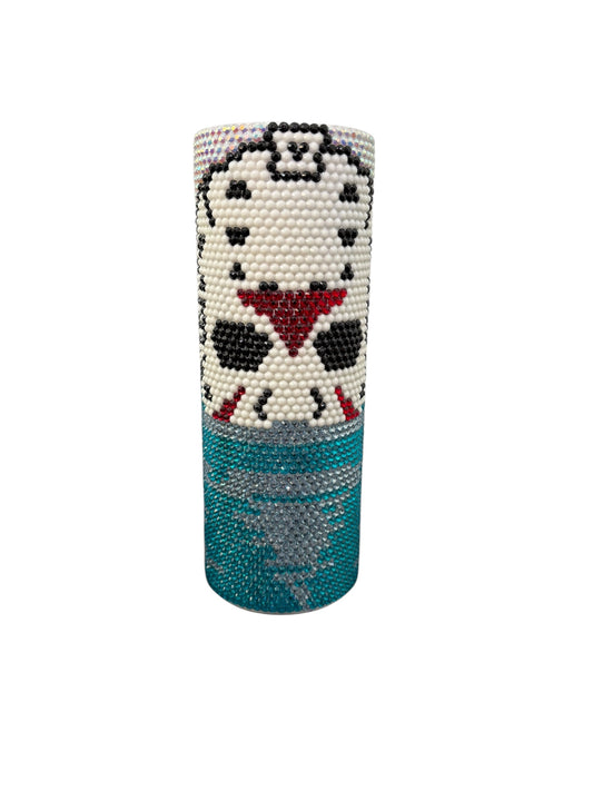 Mask man rhinestone tumbler