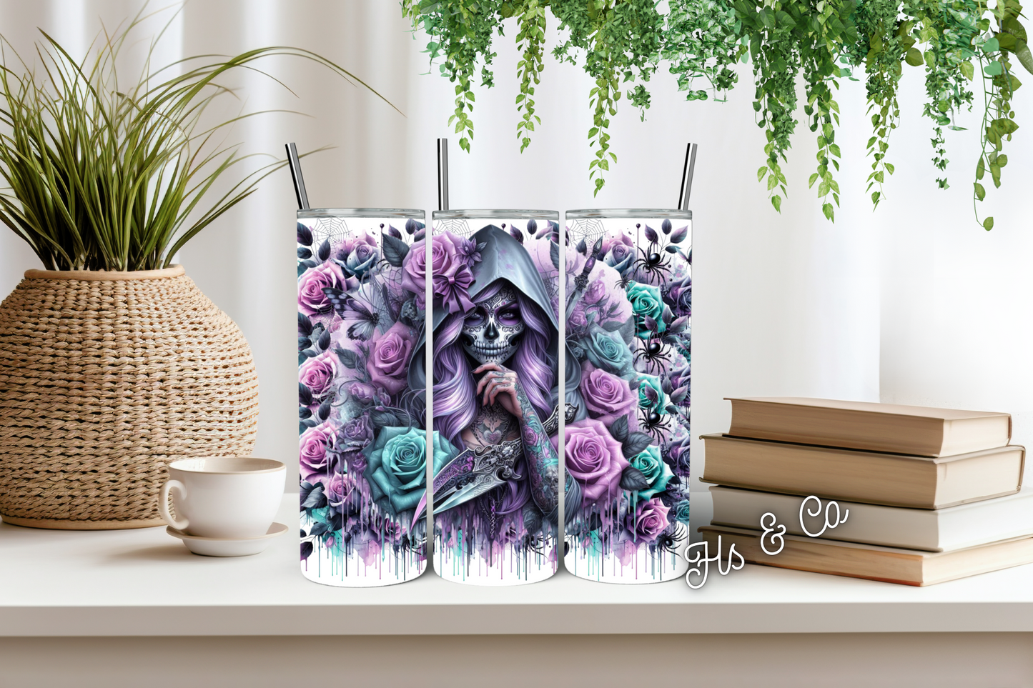 Crazy gal floral tumbler