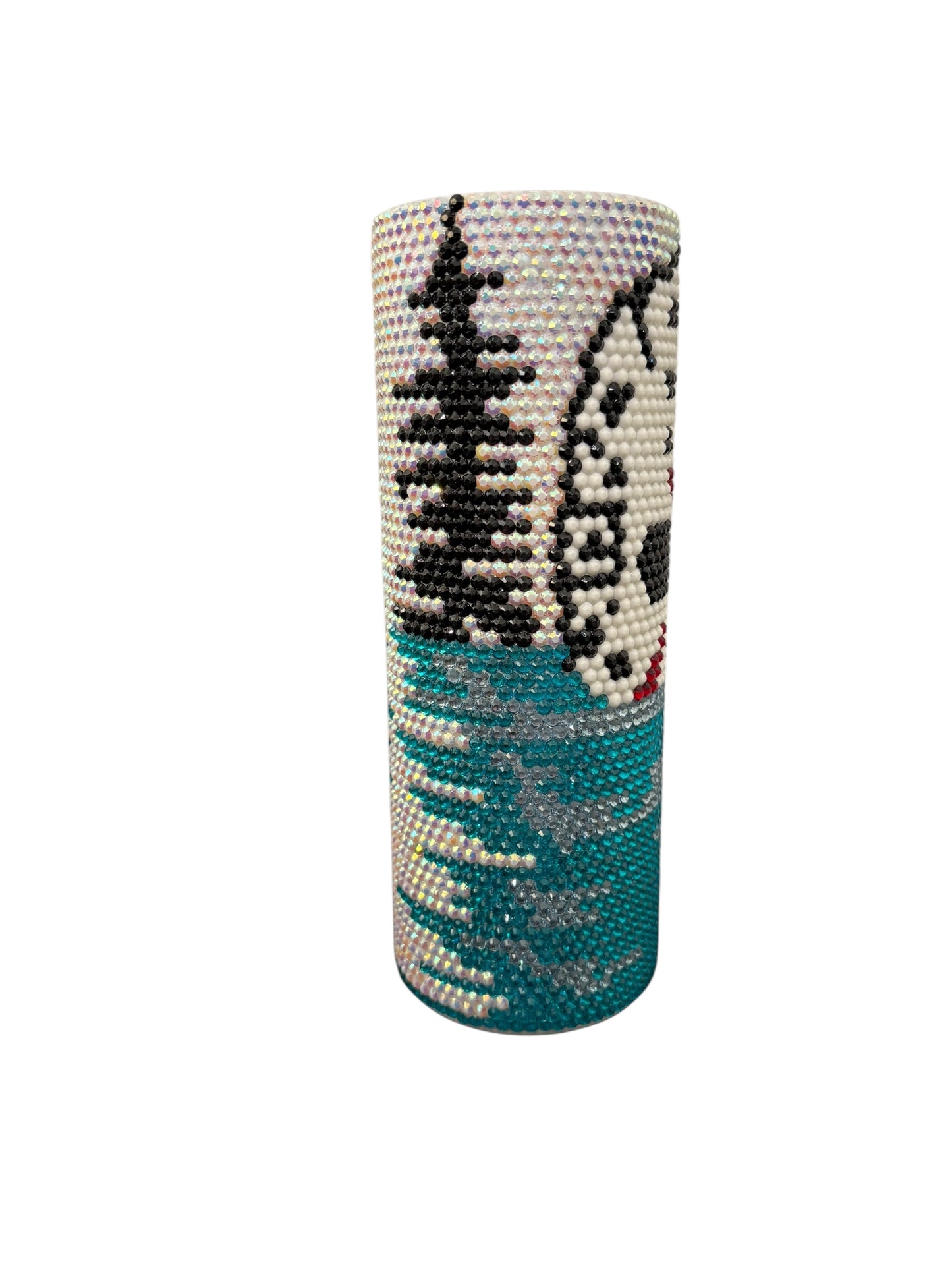 Mask man rhinestone tumbler