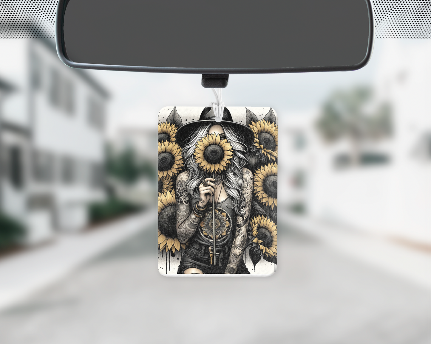 Sunflower gal car freshie