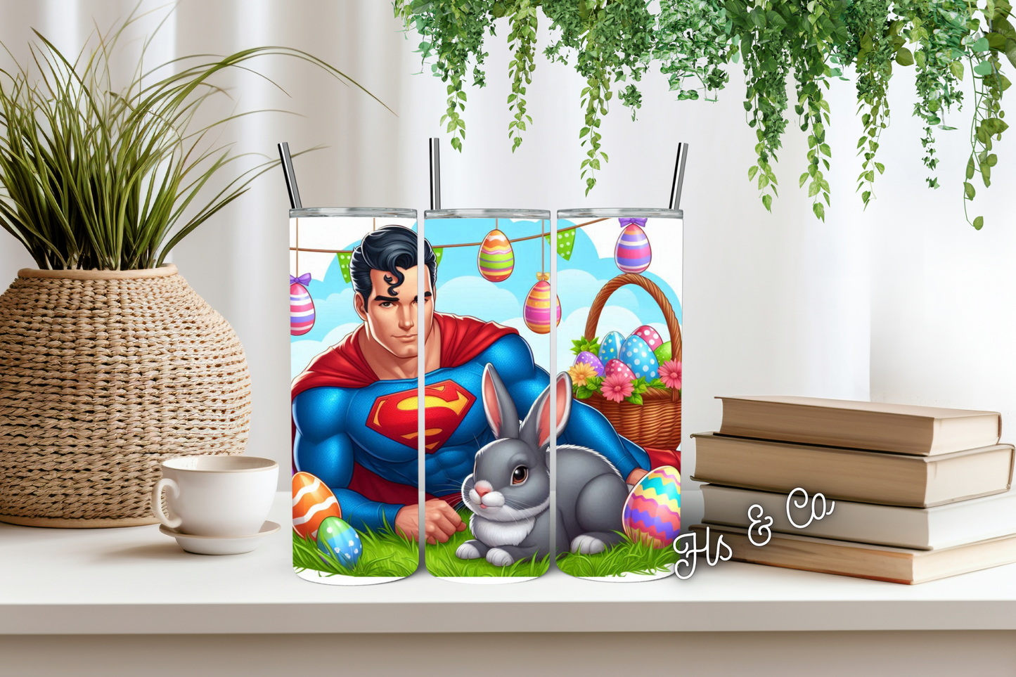 Superman Easter tumbler