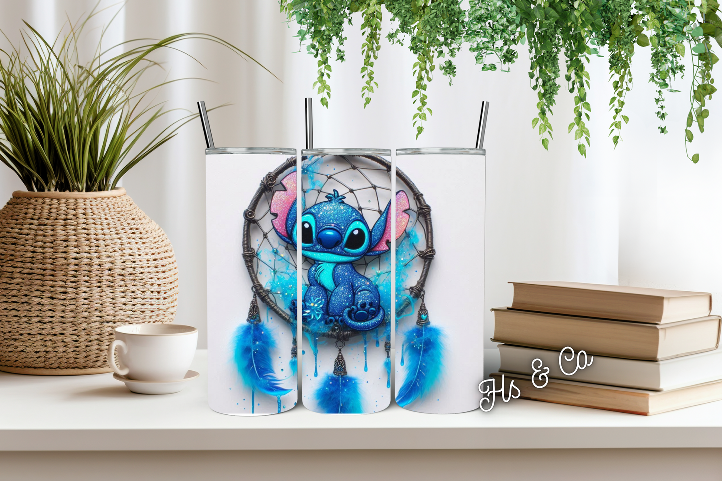 Blue man 3 dream catcher tumbler