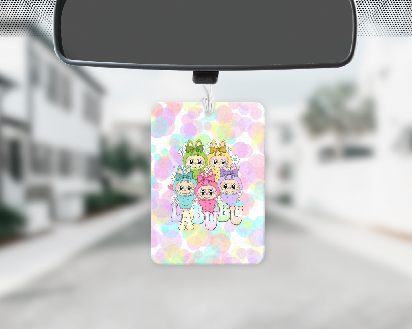 Spotty labubu car freshie