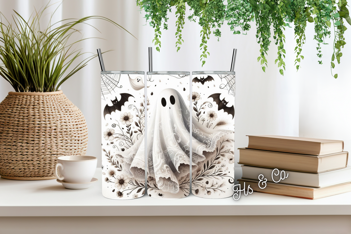 Cute ghost haunting tumbler