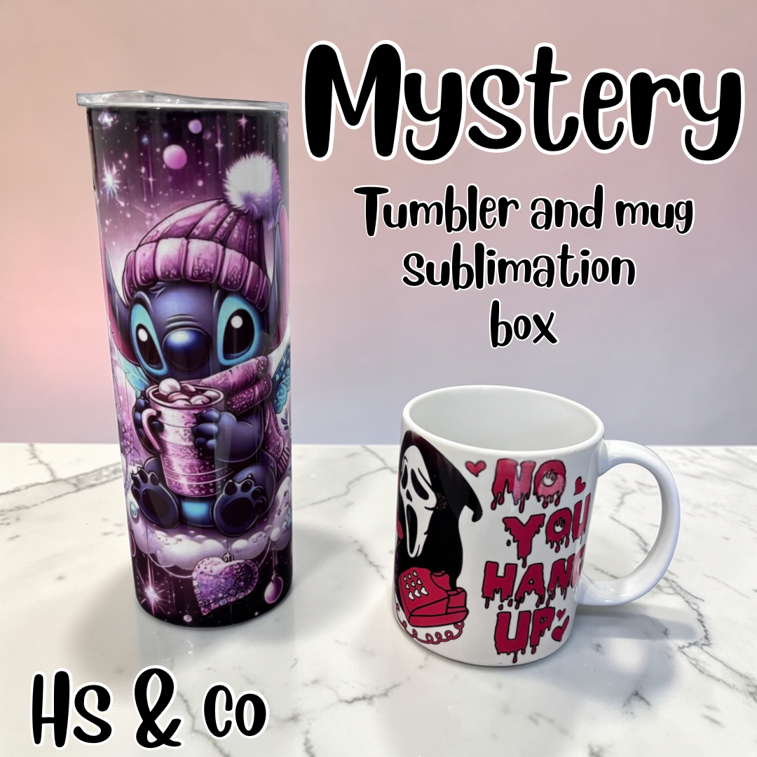 Mystery tumbler and mug sublimation box