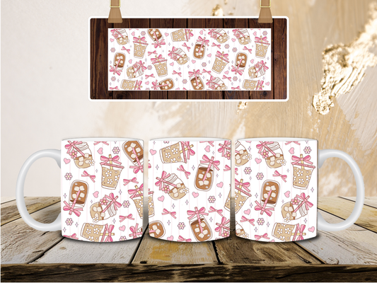 Mini iced coffee bow mug