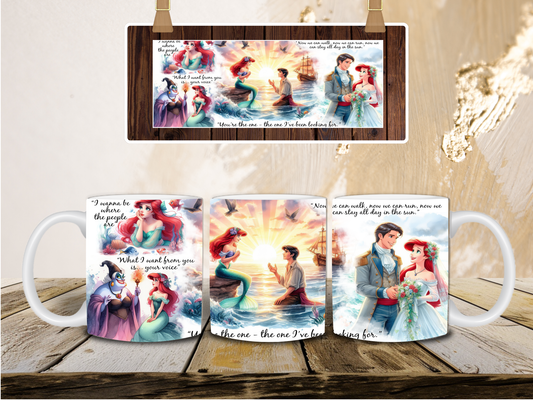 Mermaid princess mug