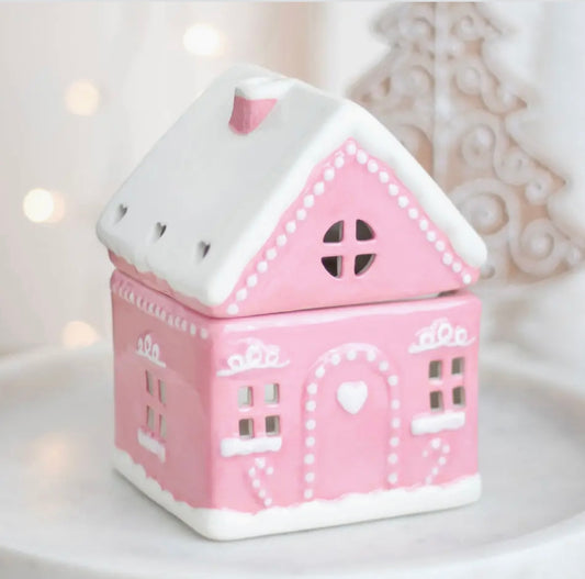 Pink gingerbread tealight wax melt burner
