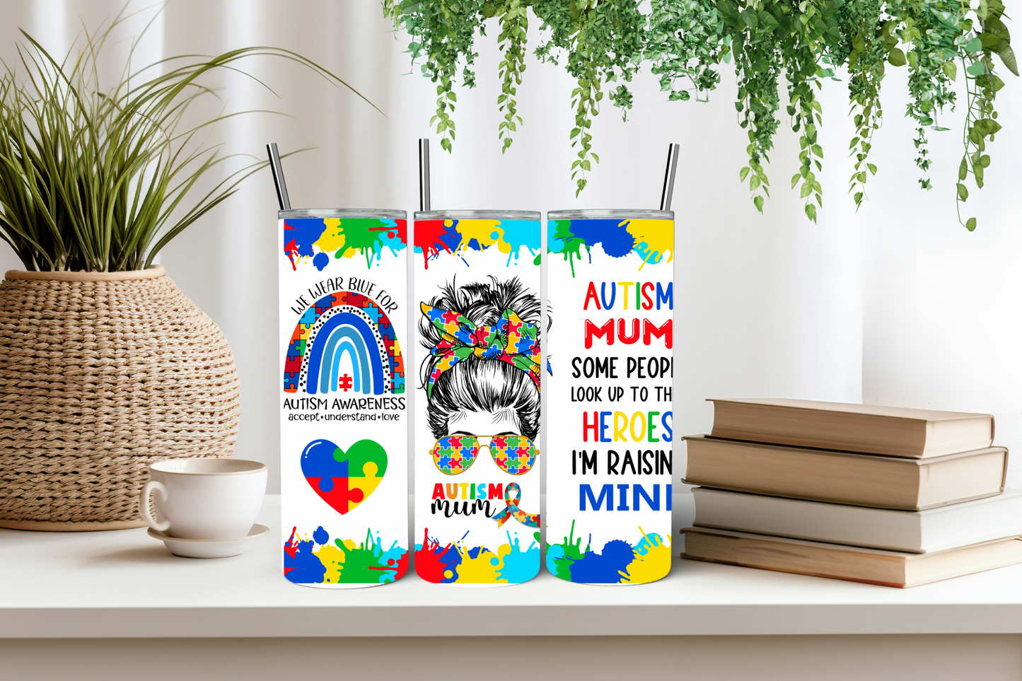 Autism mum tumbler