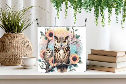 Owl mandala tumbler