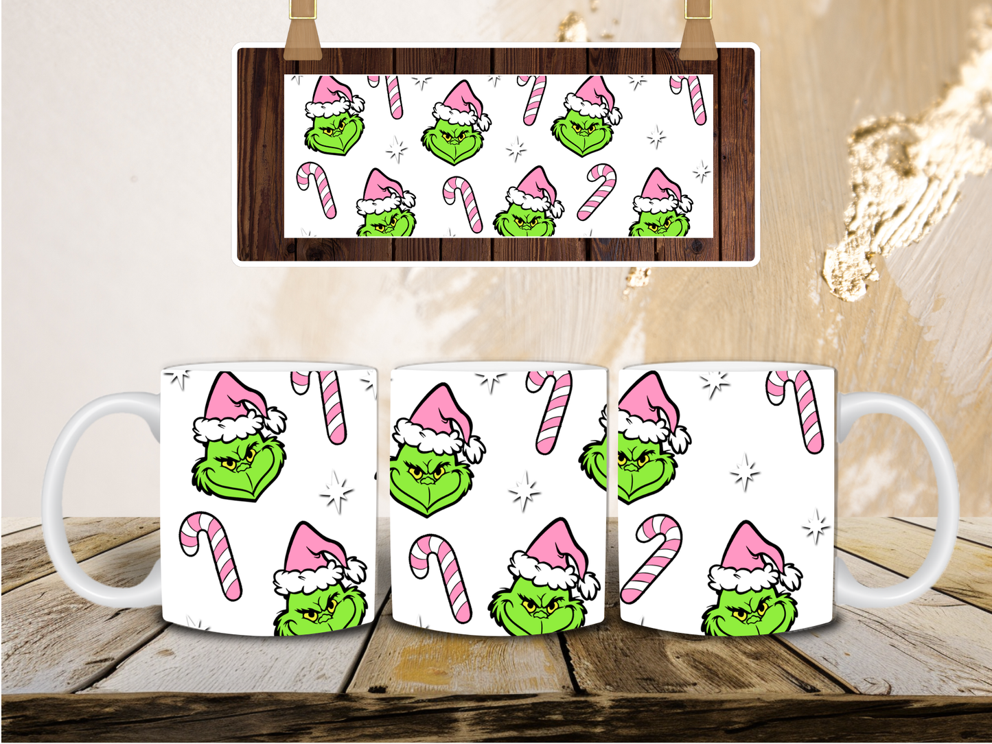 Grinchy candy mug