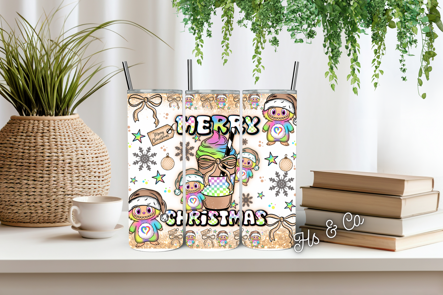 Labubu Christmas tumbler