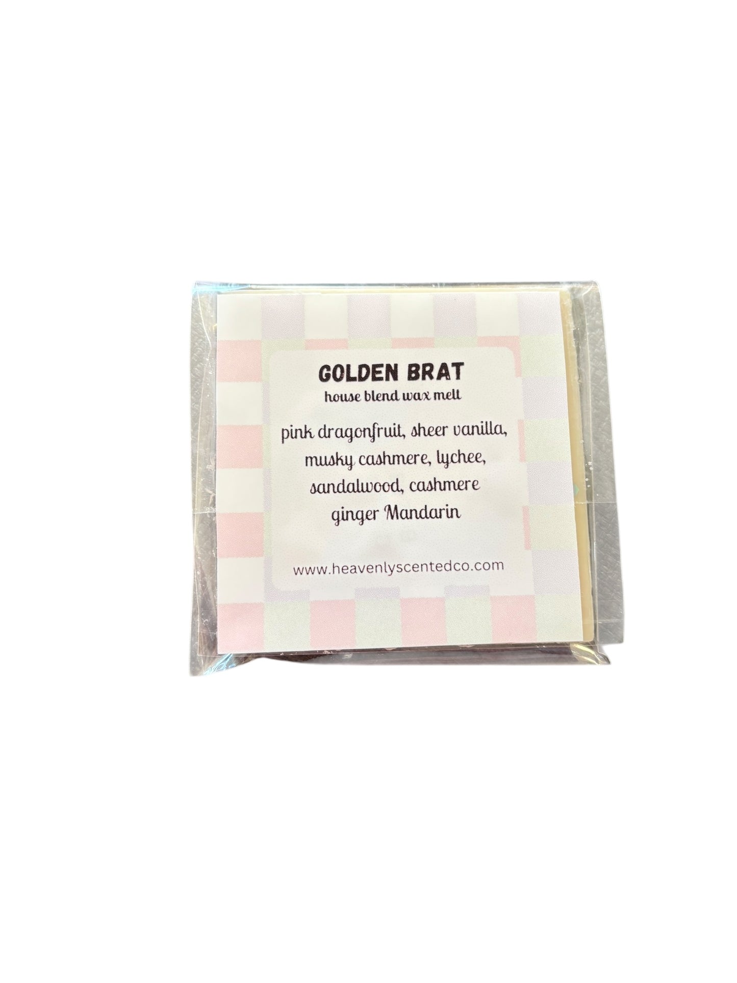 Golden brat (house blend) chocolate block wax melt