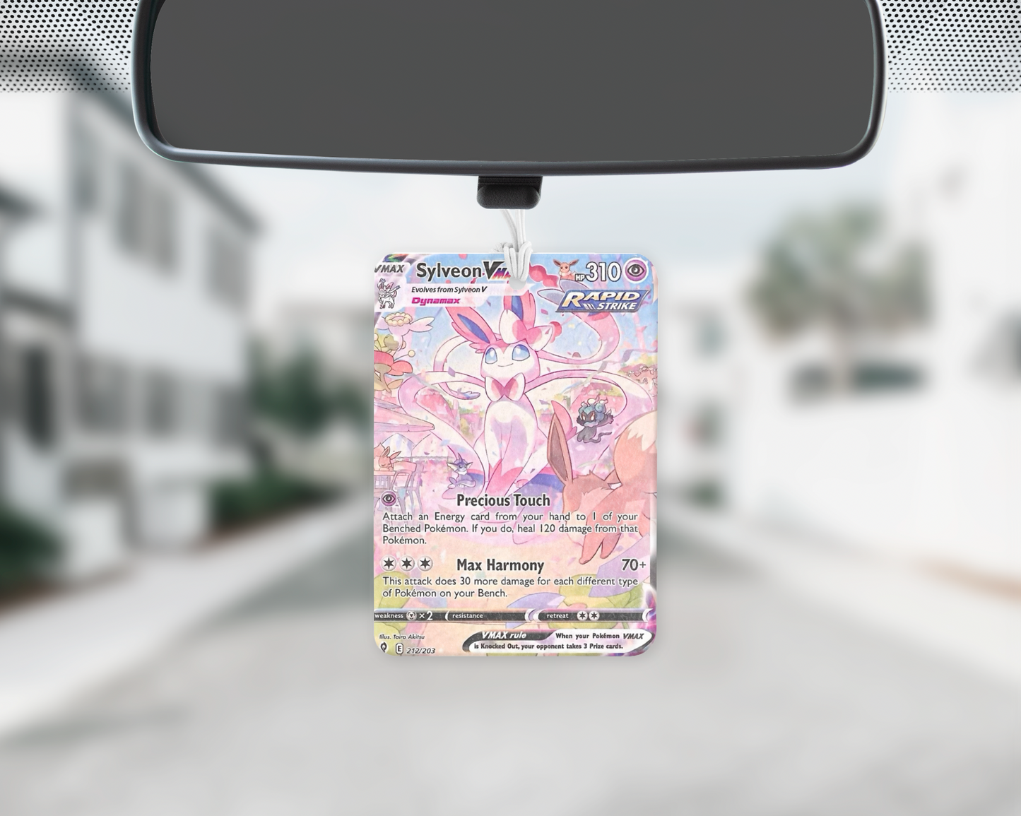 Pink cat car freshie
