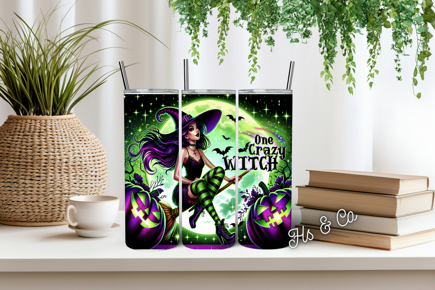 One crazy witch tumbler