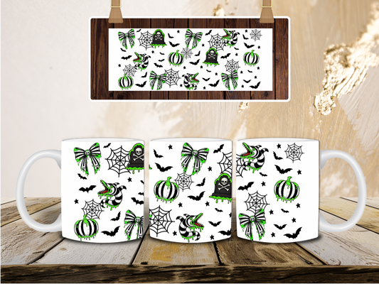 Green neon vibe mug