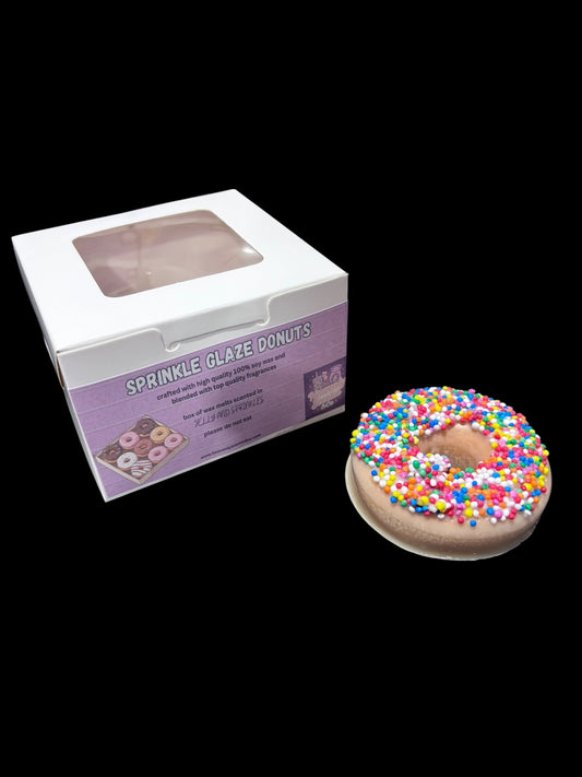 Sprinkle glazed donut wax melt