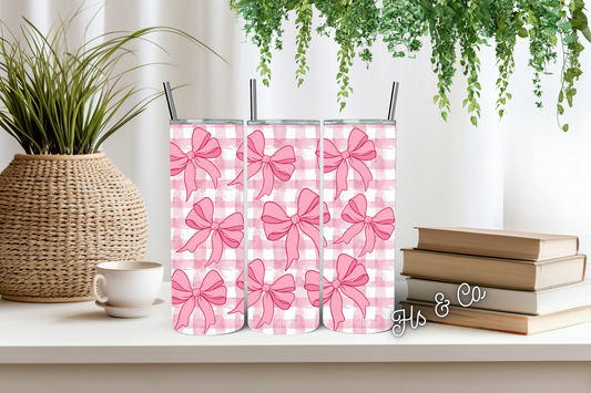 Girly bow tumbler