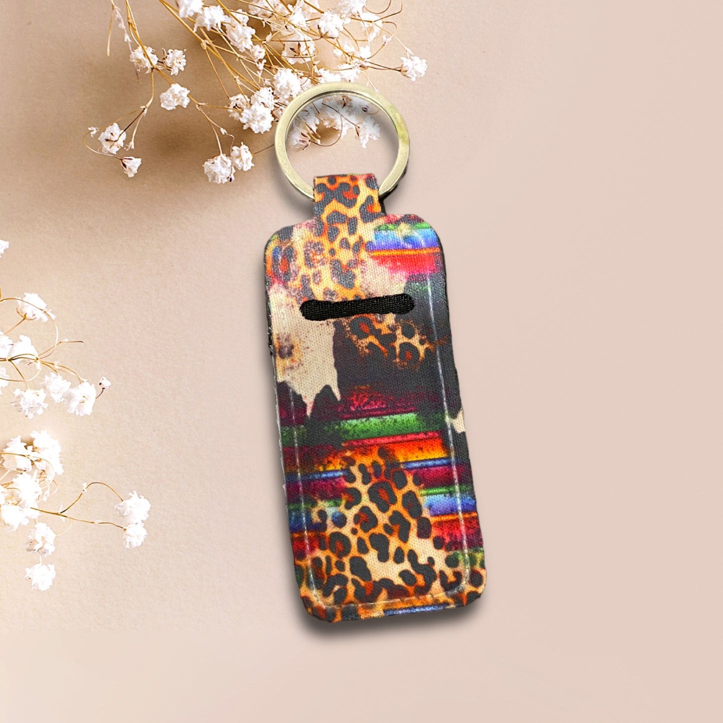 Leopard mixture lip balm holder