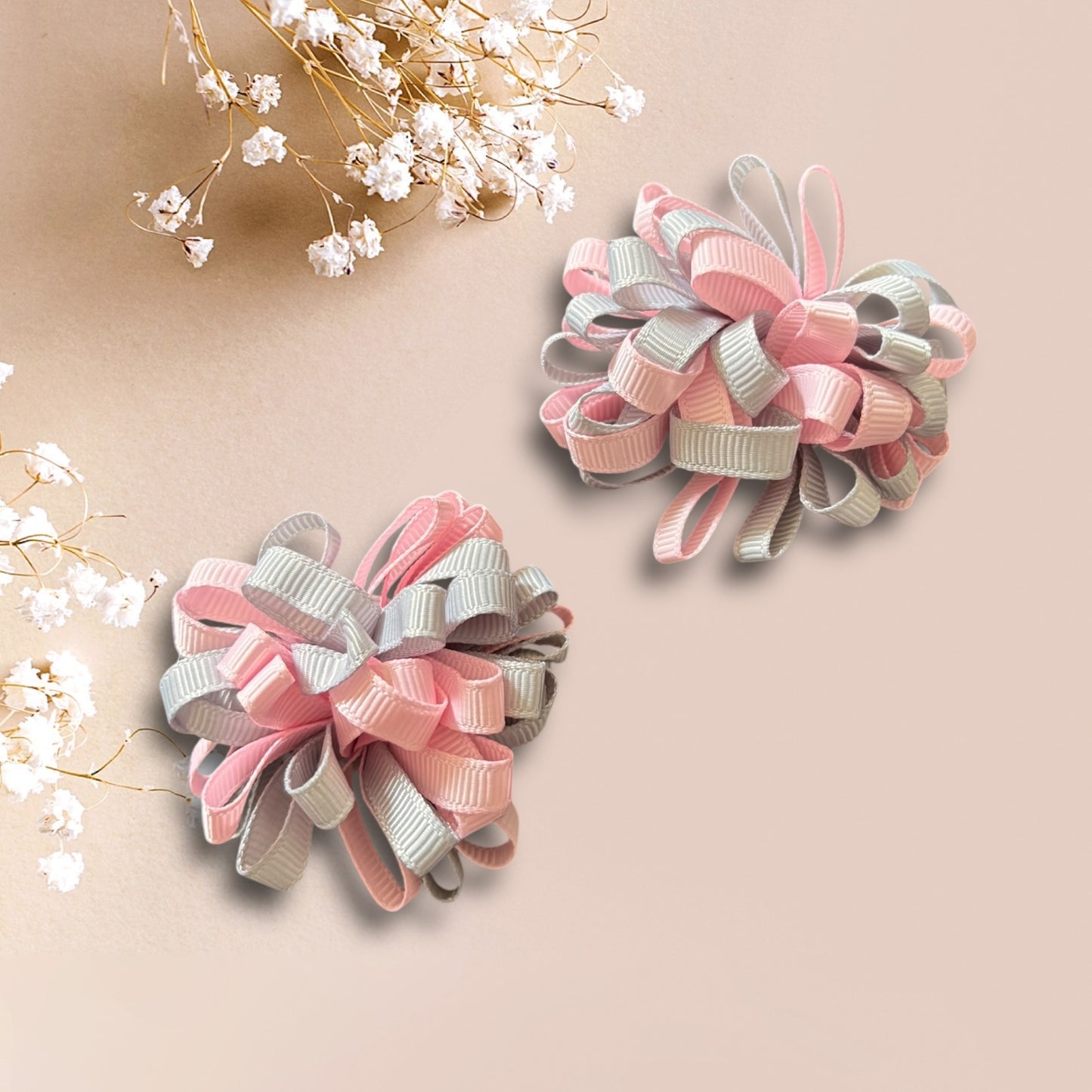 Pom Pom/ cheerleader bow (pigtail set)