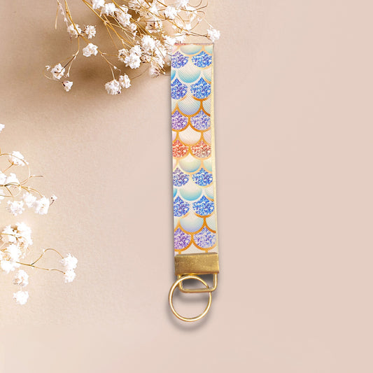 Glitter scales key fob