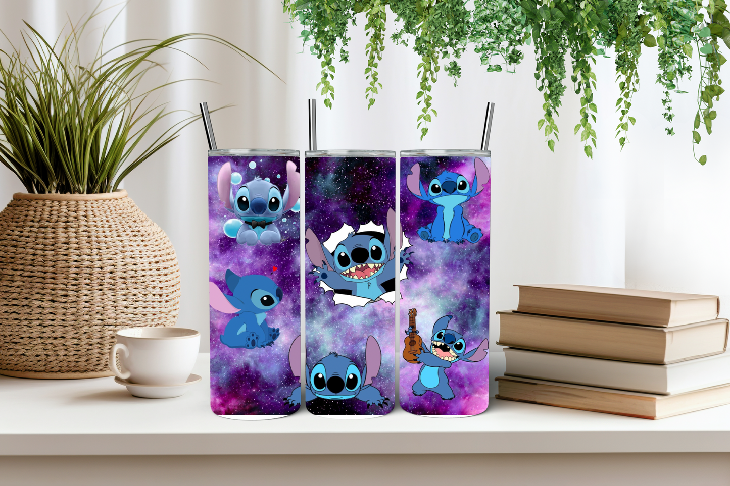 Blue man galaxy tumbler