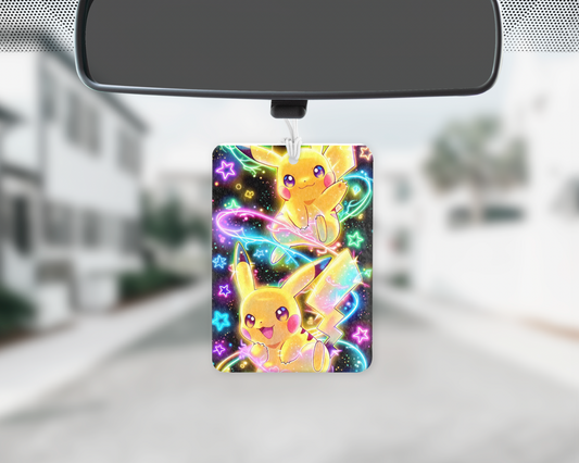 Neon Poki car freshie