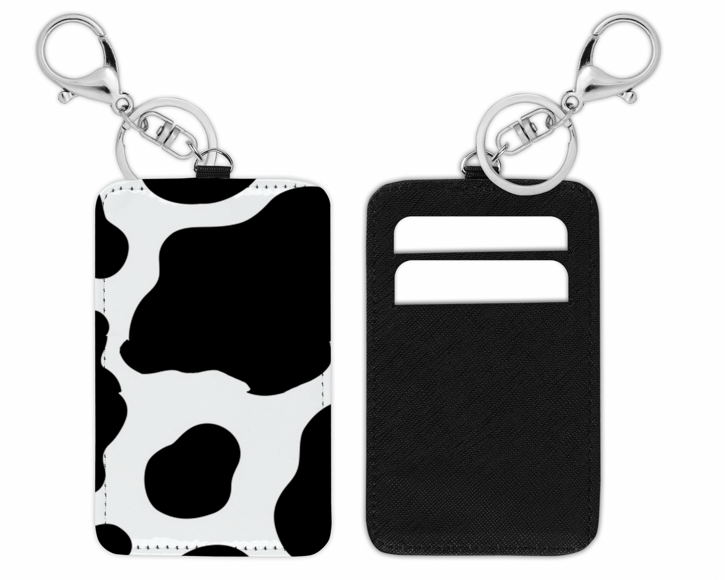 Cow print card holder