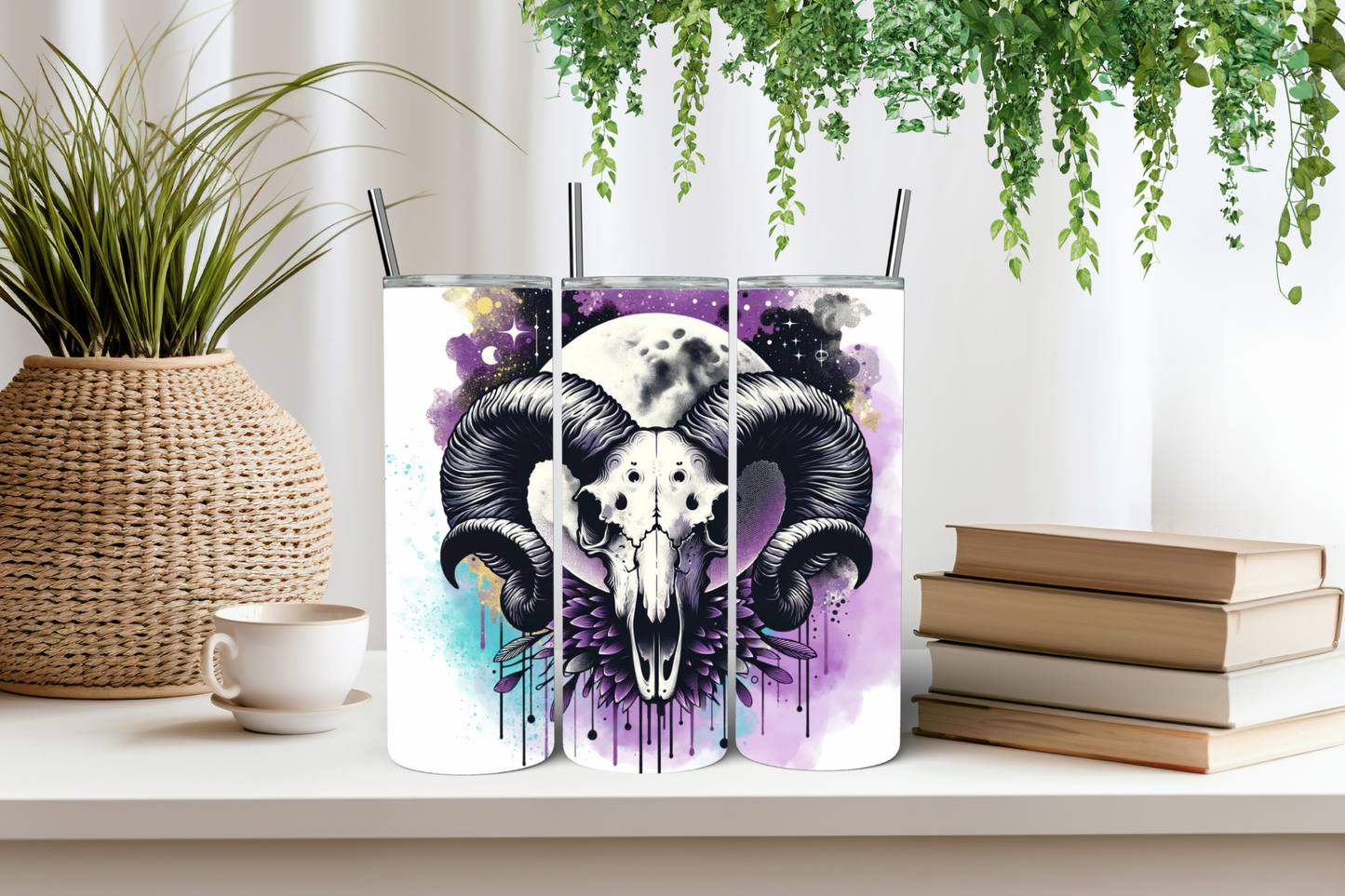 Skull drip tumbler