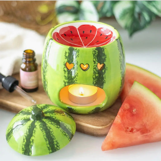 Watermelon tealight wax melt burner