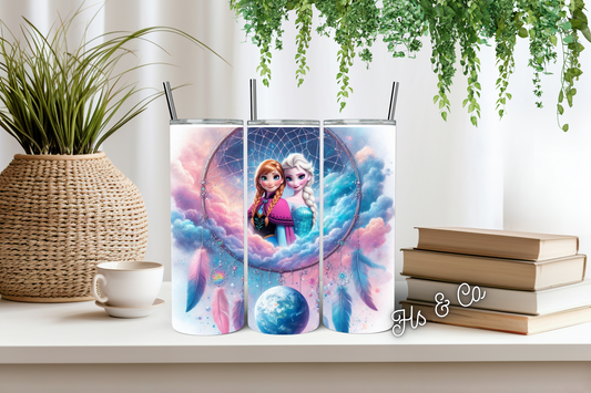 Froze dream catcher tumbler