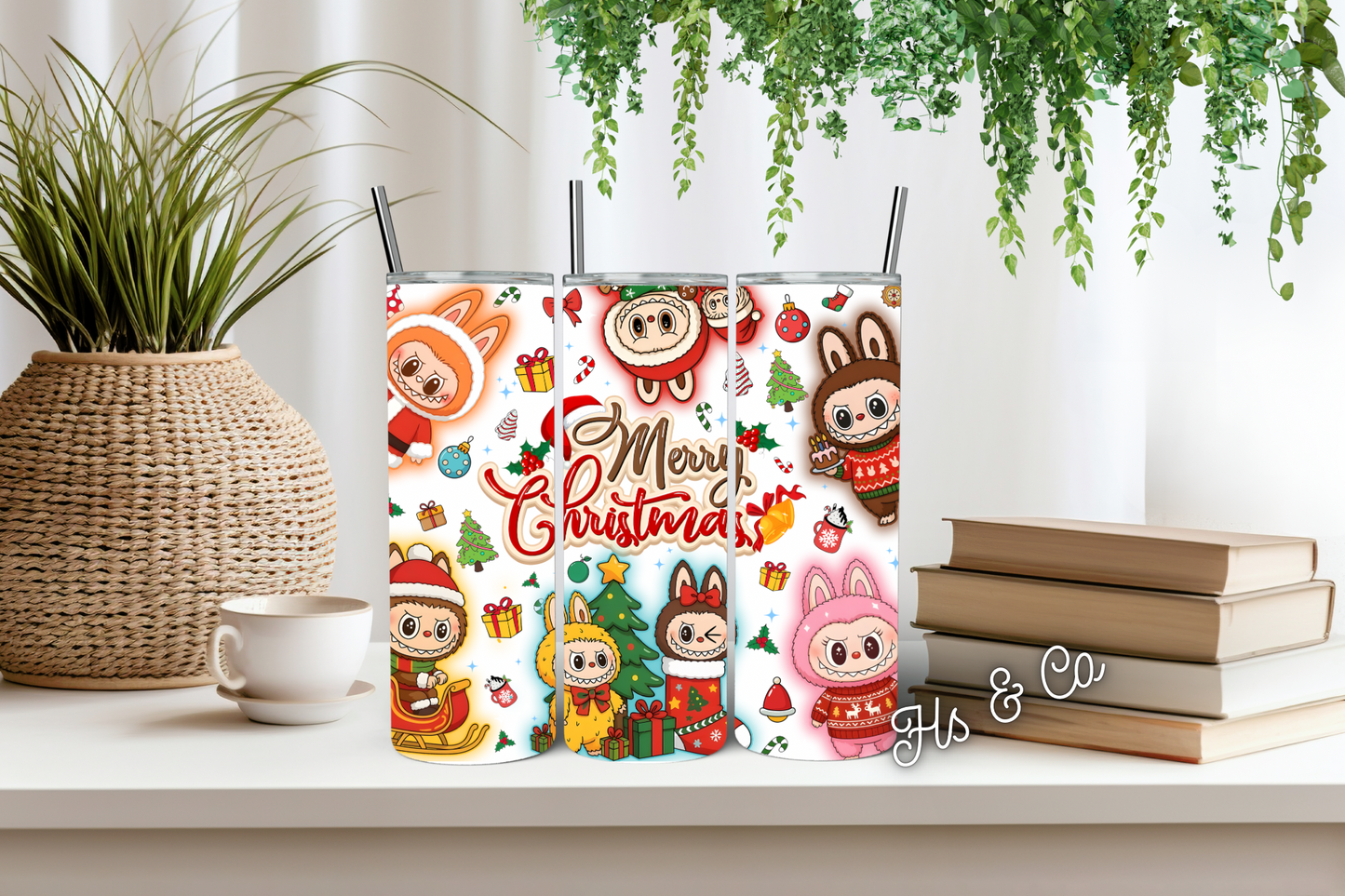 Monster Christmas tumbler