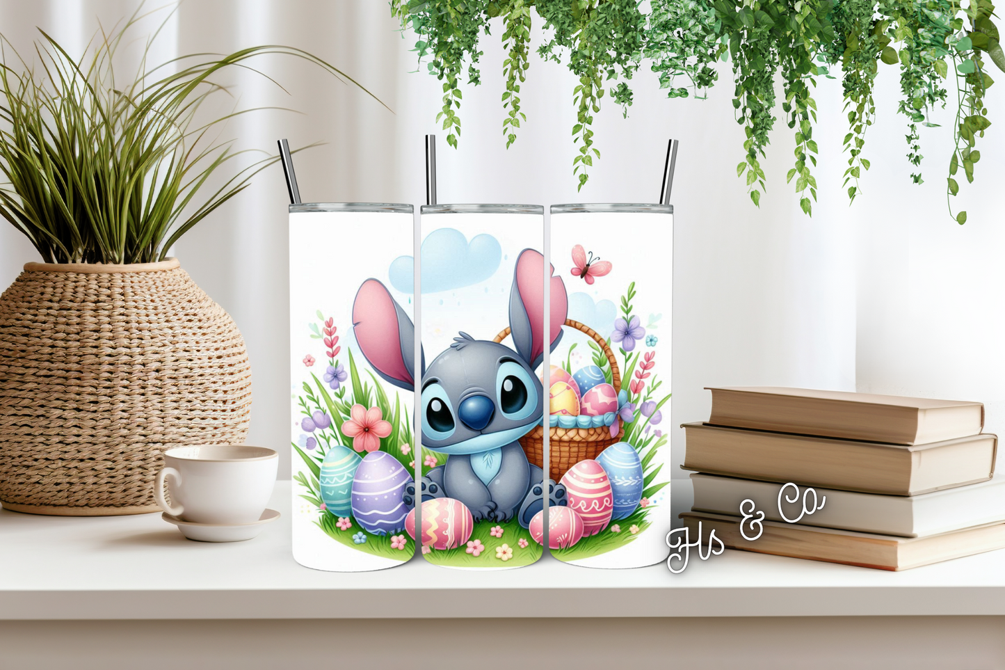 Blue alien #2 Easter tumbler