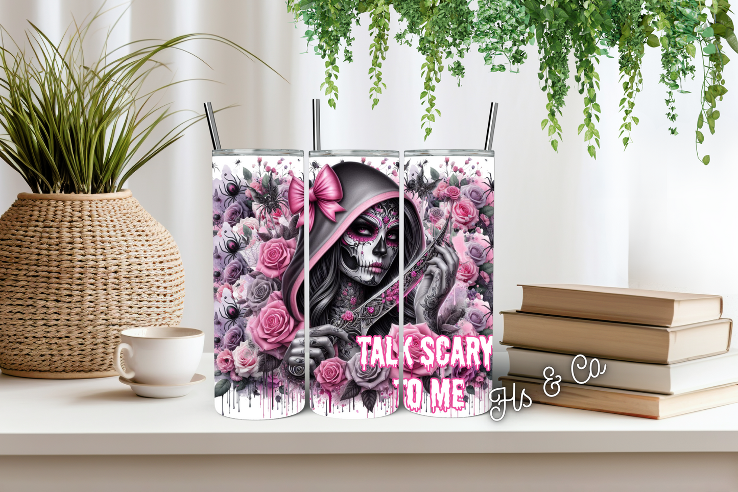 Talk scary to me tumbler