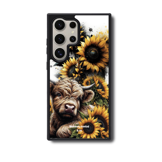 Baby highland and sunflower Samsung case
