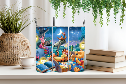 Winnie and friends night sky tumbler