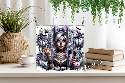 Pumpkin girl tumbler