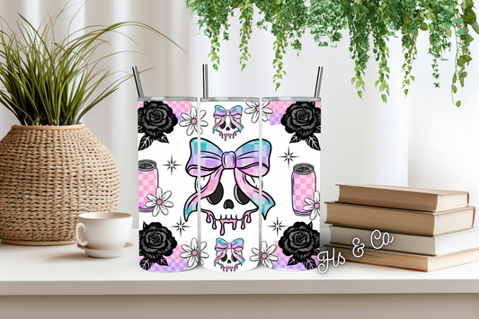 Pretty skull tumbler