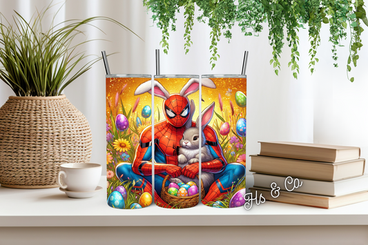 Red hero Easter tumbler