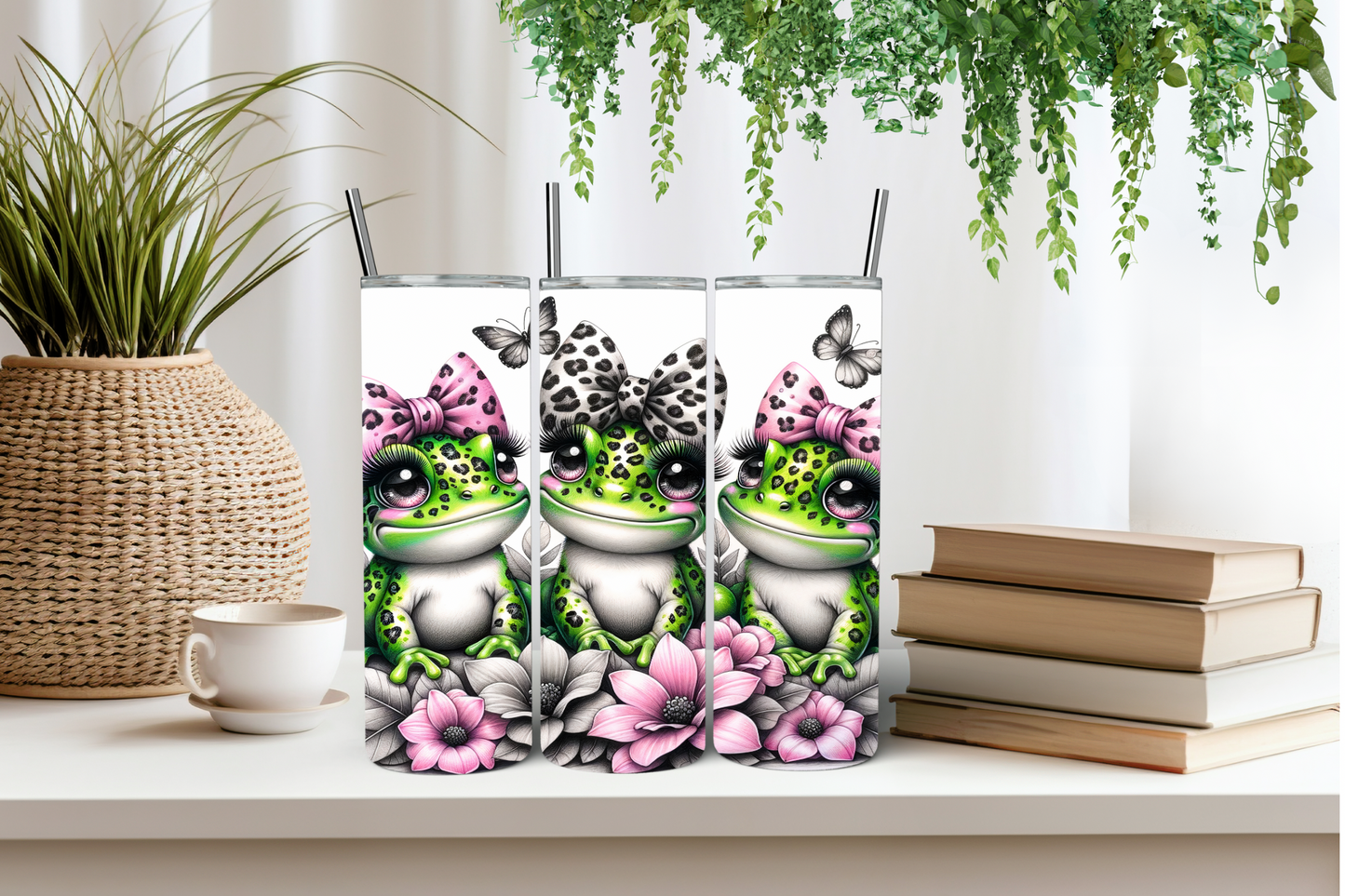 Bow baby frogs tumbler